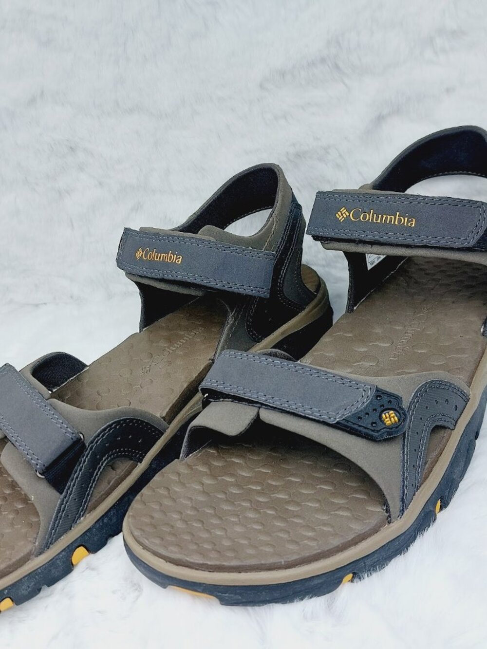 Columbia Men's Gray Riptide Dual Strap Fisherman Hiking Sandal Size 11 - Picture 4 of 10